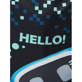 Мешок для сменной обуви Комус Класс Robot Hello 330x420 мм синий с 1 отделением