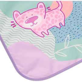 Фартук для труда Комус Класс (№1 School) Леопард сиреневый с нарукавниками