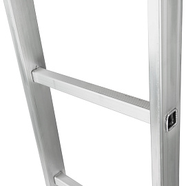 Лестница универсальная TOPFORT алюминиевая трехсекционная 3x8 ступеней