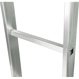 Лестница универсальная TOPFORT алюминиевая трехсекционная 3x10 ступеней