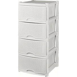 Комод PR_Keeplex Rattan четырехсекционный белое облако