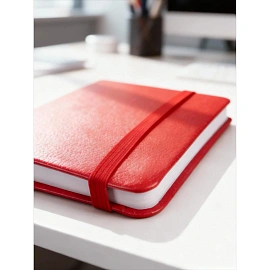 Ежедневник недатированный Attache искусственная кожа А5 136 листов красный с фиксирующей резинкой
