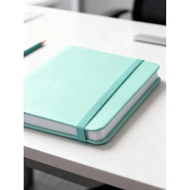 Ежедневник недатированный Attache искусственная кожа А5 136 листов мятный с фиксирующей резинкой