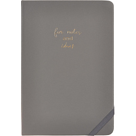 Ежедневник недатированный Attache искусственная кожа А5 136 листов серый с фиксирующей резинкой