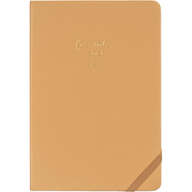 Ежедневник недатированный Attache искусственная кожа А5 136 листов бежевый с фиксирующей резинкой