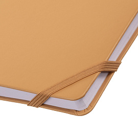 Ежедневник недатированный Attache искусственная кожа А5 136 листов бежевый с фиксирующей резинкой