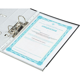 Папка-регистратор Комус Экономи 50 мм черная бумвинил/бумага