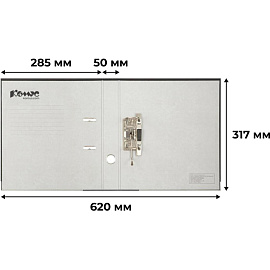 Папка-регистратор Комус Экономи 50 мм черная бумвинил/бумага