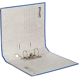 Папка-регистратор Комус Экономи 50 мм синяя бумвинил/бумага с защитным уголком