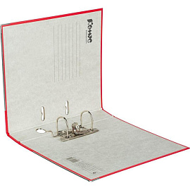 Папка-регистратор Комус Экономи 50 мм красная бумвинил/бумага с защитным уголком