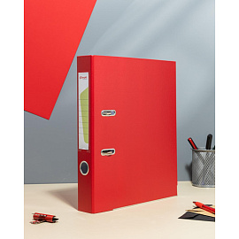 Папка-регистратор Комус Экономи 50 мм красная бумвинил/бумага с защитным уголком