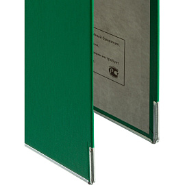 Папка-регистратор Комус Экономи 50 мм зелёная бумвинил/бумага с защитным уголком