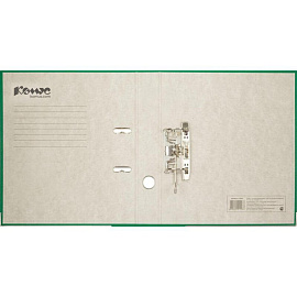 Папка-регистратор Комус Экономи 50 мм зелёная бумвинил/бумага с защитным уголком