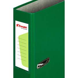 Папка-регистратор Комус Экономи 50 мм зелёная бумвинил/бумага с защитным уголком