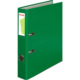 Папка-регистратор Комус Экономи 50 мм зелёная бумвинил/бумага с защитным уголком