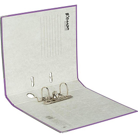 Папка-регистратор Комус Экономи 50 мм фиолетовая бумвинил/бумага с защитным уголком