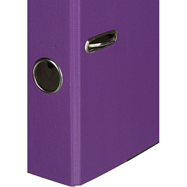 Папка-регистратор Комус Экономи 50 мм фиолетовая бумвинил/бумага с защитным уголком