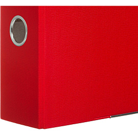 Папка-регистратор Комус Экономи 75 мм красная бумвинил/бумага с защитным уголком