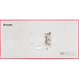 Папка-регистратор Комус Экономи 75 мм красная бумвинил/бумага с защитным уголком