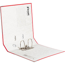 Папка-регистратор Комус Экономи 75 мм красная бумвинил/бумага с защитным уголком