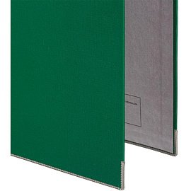 Папка-регистратор Комус Экономи 75 мм зелёная бумвинил/бумага с защитным уголком