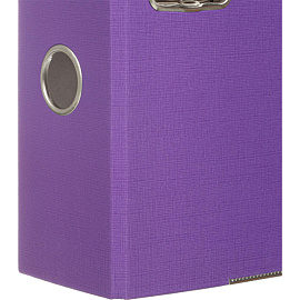 Папка-регистратор Комус Экономи 75 мм фиолетовая бумвинил/бумага с защитным уголком