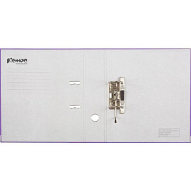 Папка-регистратор Комус Экономи 75 мм фиолетовая бумвинил/бумага с защитным уголком