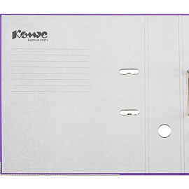 Папка-регистратор Комус Экономи 75 мм фиолетовая бумвинил/бумага с защитным уголком