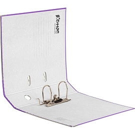 Папка-регистратор Комус Экономи 75 мм фиолетовая бумвинил/бумага с защитным уголком