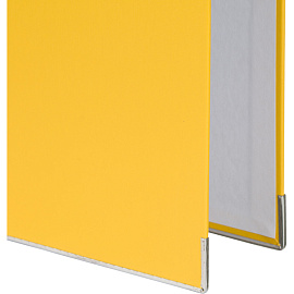 Папка-регистратор Комус Экономи 75 мм жёлтая бумвинил/бумага с защитным уголком