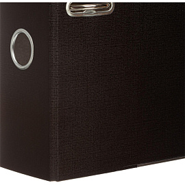 Папка-регистратор Комус Экономи 75 мм чёрная бумвинил/бумага с защитным уголком