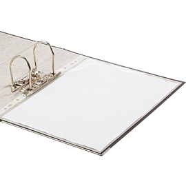 Папка-регистратор Комус Экономи 75 мм чёрная бумвинил/бумага с защитным уголком