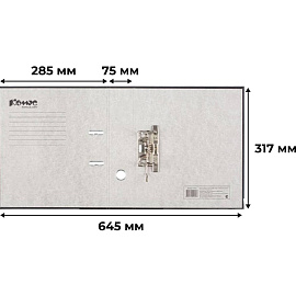 Папка-регистратор Комус Экономи 75 мм чёрная бумвинил/бумага с защитным уголком