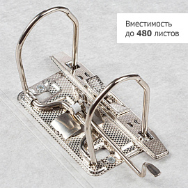 Папка-регистратор Комус Экономи 75 мм синяя бумвинил/бумага с защитным уголком