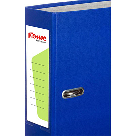 Папка-регистратор Комус Экономи 75 мм синяя бумвинил/бумага с защитным уголком