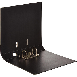 Папка-регистратор Комус Стандарт 50 мм черная бумвинил