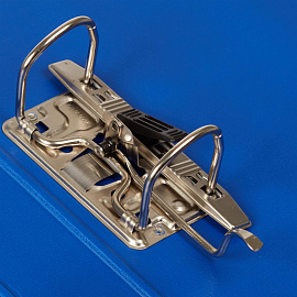 Папка-регистратор Комус Стандарт 50 мм синяя бумвинил с защитным уголком