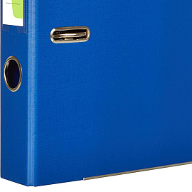 Папка-регистратор Комус Стандарт 50 мм синяя бумвинил с защитным уголком