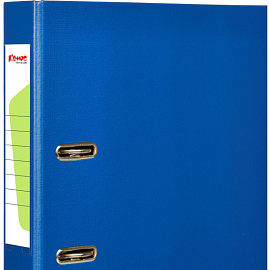 Папка-регистратор Комус Стандарт 50 мм синяя бумвинил с защитным уголком