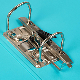 Папка-регистратор Комус Стандарт 50 мм бирюзовая бумвинил с защитным уголком