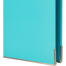 Папка-регистратор Комус Стандарт 50 мм бирюзовая бумвинил с защитным уголком