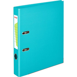Папка-регистратор Комус Стандарт 50 мм бирюзовая бумвинил с защитным уголком