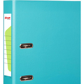 Папка-регистратор Комус Стандарт 50 мм бирюзовая бумвинил с защитным уголком