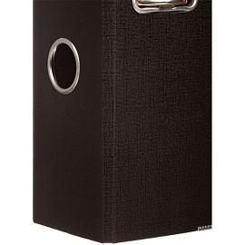 Папка-регистратор Комус Стандарт 75 мм чёрная бумвинил с защитным уголком