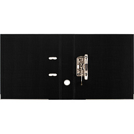 Папка-регистратор Комус Стандарт 75 мм чёрная бумвинил с защитным уголком