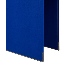 Папка-регистратор Комус Стандарт 75 мм синяя бумвинил с защитным уголком