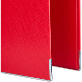 Папка-регистратор Комус Стандарт 75 мм красная бумвинил с защитным уголком