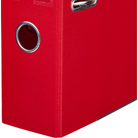 Папка-регистратор Комус Стандарт 75 мм красная бумвинил с защитным уголком