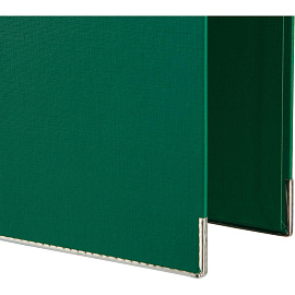 Папка-регистратор Комус Стандарт 75 мм зелёная бумвинил с защитным уголком