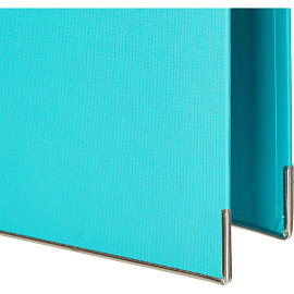 Папка-регистратор Комус Стандарт 75 мм бирюзовая бумвинил с защитным уголком